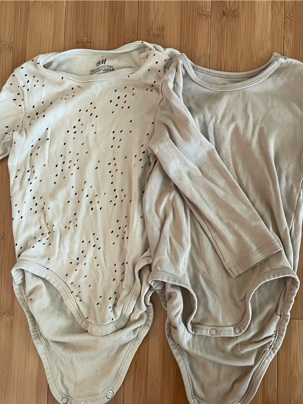 H&M Women's Neutral Beige Cream Bodysuits Set